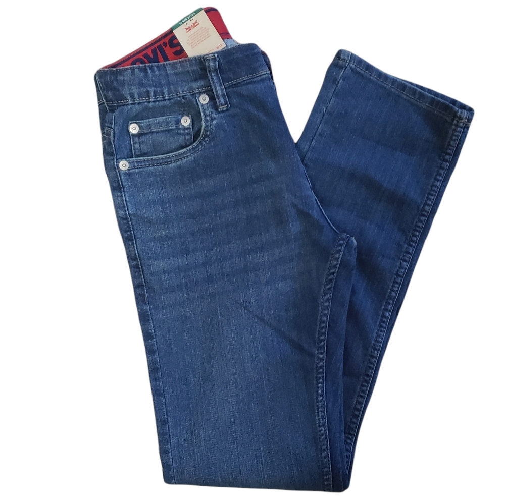 Levi’s Boys Jeans 511 Slim Medium-Wash 27x29 Sz 14 Stretch Adjustable Waistband